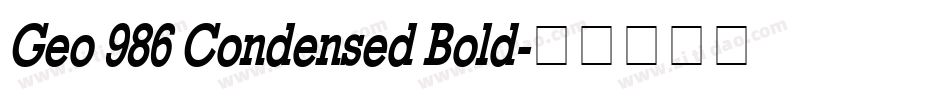 Geo 986 Condensed Bold字体转换